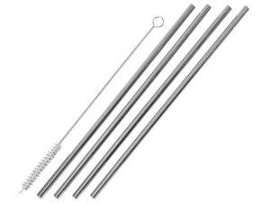 WESTMARK Trinkhalme 'Edelstahl' 4er Set, inkl. Reinigungsbürste