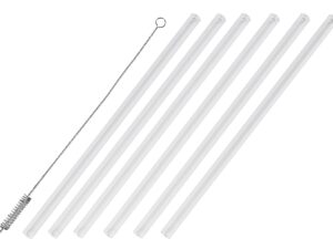 WESTMARK Trinkhalm-Set 7-teilig, 6 gerade Trinkhalme, 1 Reinigungsbürstchen