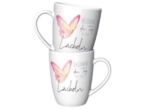 LA VIDA Kaffeebecher 'Beginne den Tag mit einem Lächeln'