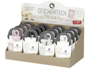 LA VIDA Geschirrtuch 'Kitchen' 16-teilig, 4 Motive á 4 Stück