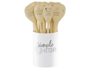 LA VIDA Kochlöffel 'Kitchen' 24-teilig, 4 Motive á 6 Stück