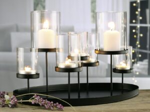 HI Kerzenhalter für 7 Kerzen ohne Kerzen oder Teelichter