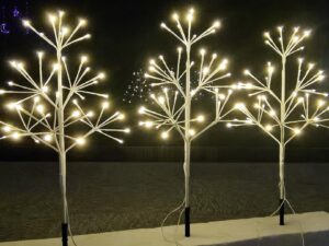 F-H-S LED Lichterbaum 3er Set 144 LED 3 Tannen