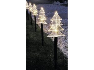 F-H-S LED Leuchtstäbe 'Tannenbaum' 5er Set 5 Erdspieße