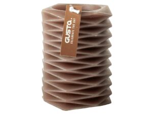 GUSTA Stumpenkerze 'Zick Zack'