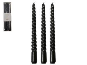 GUSTA Leuchterkerze 'Swirl' 3er Set