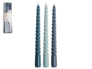 GUSTA Leuchterkerze 'Swirl' 3er Set