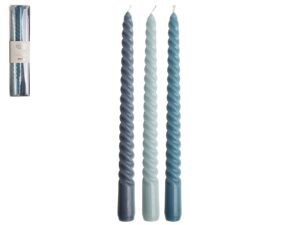 GUSTA Leuchterkerze 'Swirl' 3er Set