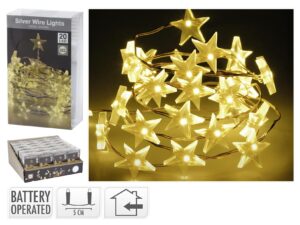 LED Lichterkette 'Sterne Draht' 20 LED