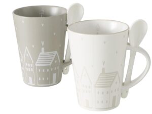 BOLTZE Becher 'Nordy' 2-teilig 2fach sortiert 1 Becher, 1 Löffel