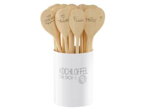LA VIDA Kochlöffel 'Cosy Moment' 1 Keramikbehälter | 24 Kochlöffel