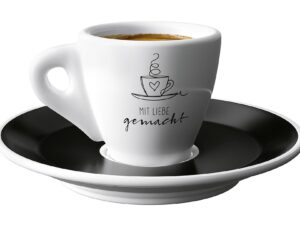 LA VIDA Espressotasse 'Mit Liebe' Espressotasse | Untertasse