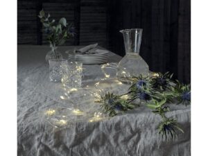 STAR TRADING Lichterkette Siberdraht 'Dew Drops' 125 LED 125 LED's