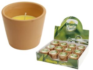 Citronella Kerzen im Tontopf 7,7x6,3cm