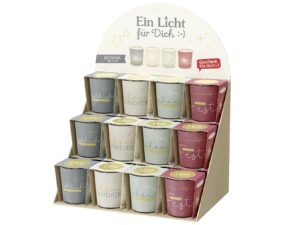 LA VIDA Teelicht 'Cosy Xmas' 24er Display 4fach sortiert