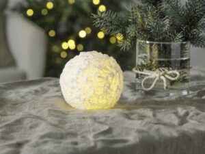 STAR TRADING LED-Kugelkerze 'Snowball' 1 x Kugelkerze, 1 x Batterie CR2032