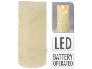 LED Kerze mit LED Lichterkette