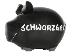 KCG-DAS MARKENSCHWEIN Sparschwein 'Schwarzgeld'