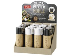 LA VIDA Display Salz und Pfeffer Mühlen 12 Stück