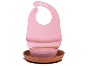 Nattou Essset mit Lätzchen 4-teilig 1 Teller, 1 Schüssel, 1 Lätzchen, 1 Löffel