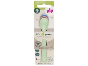 NIP Fütterlöffel 'eat green' sortierte zarte Farben, 3er Set