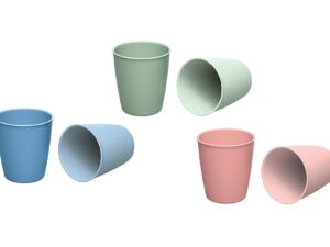 NIP Becher 'eat green' sortierte zarte Farben, 2er Set