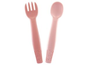 NIP Esslernbesteck 'eat green' sortierte zarte Farben, Gabel & Löffel