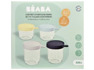 BEABA Portionsbehälter 4er Set 2 x 150 ml, 2 x 250 ml