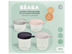 BEABA Portionsbehälter 4er Set 2 x 150 ml, 2 x 250 ml