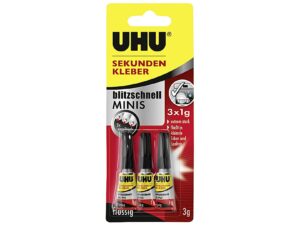 UHU UHU Sekundenkl.3Tb.flüssig 3er Pack