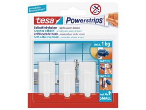 TESA Powerstrips Haken small weiss 3er Pack