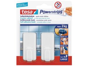 TESA Powerstrips Haken large weiss 2er Pack