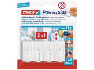 TESA Powerstrips Gardinenhaken 4er Pack