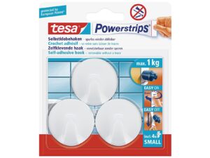 TESA Powerstrips Haken small weiss