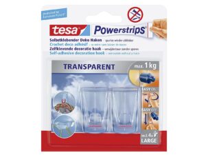 TESA Tesa Powerstrips HakenXLtransp 2er Pack