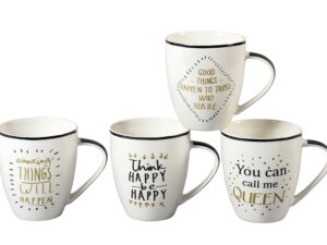 Jumbobecher 'Sprüche' 4fach sortiert