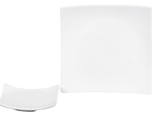 Sandra Rich Teller 'Square' aus Porzellan (LxB): 10x10cm weiß