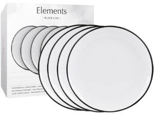 WÄCHTERSBACH Frühstücksteller 'Elements black Line' 4er Pack