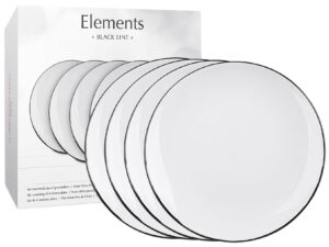 WÄCHTERSBACH Speiseteller 'Elements black Line' 4er Pack