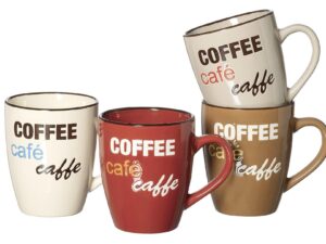 RITZENHOFF & BREKER Jumbokaffeebecher 'Coffee talk' 4fach sortiert