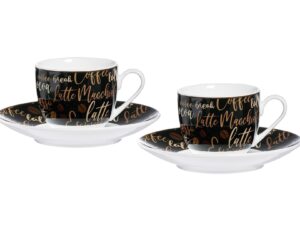 RITZENHOFF & BREKER Espresso 'Aromatico' 4er Satz 2x Espressotassen, 2x Espressountere