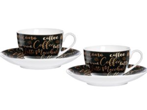 RITZENHOFF & BREKER Cappuccino 'Aromatico' 4er Satz 2x Cappuccinotassen, 2x Cappuccinountere