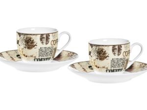 RITZENHOFF & BREKER Espresso 'Crema' 4er Satz 2x Espressotassen, 2x Espressountere