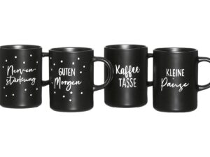 RITZENHOFF & BREKER Kaffeebecher 'Svart' 4-fach sortiert