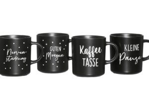 RITZENHOFF & BREKER Kaffeebecher 'Svart' 4-fach sortiert