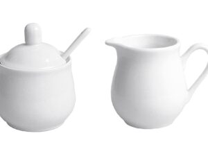 Zucker- / Milchset 3-teilig 1 Zuckerdose, 1 Milchkanne, 1 Löffel