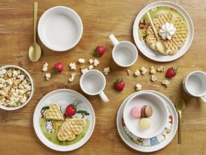 WELLCO Kindergeschirr 'Bauernhof' 3-teilig 1 Teller Ø 20,4 cm, 1 Müslischale Ø 14,7 cm, 1 Kinderbecher, 280 ml