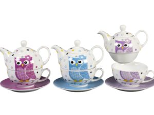 Teekannen-Set 'Eule' 3-teilig