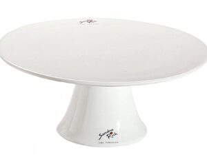 Sandra Rich Tortenplatte auf Fuß Porzellan 12,5cm Ø30cm weiß