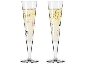 RC RITZENHOFF CRISTAL Champagnerglas 'Goldnacht' 2er Set 2 x Champagnerglas